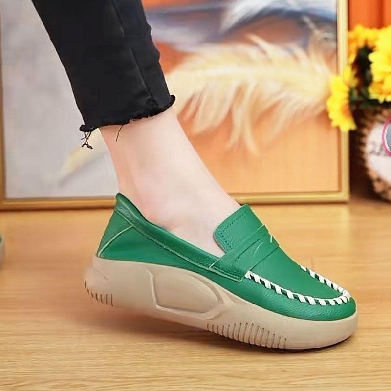 One-Step Nurse Shoes Women'S 2025 New Soft-Soled Long-Standing Not Tired Feet Women'S Shoes Mother'S Shoes Bean Shoes - Image 1